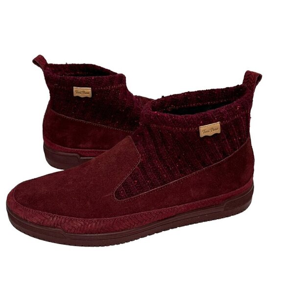 Toni Pons Gigi Booties Burgundy Suede Knit Cuff Sundance 40, US 9 - 9.5 New - Picture 3 of 7